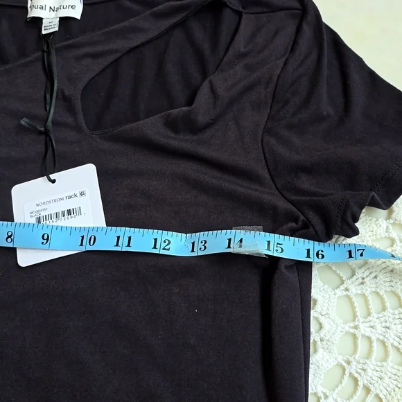 NWT Dual Nature tee-shirt w/ cut-out dress in eggplant size medium - Picture 7 of 9